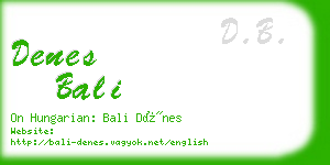 denes bali business card